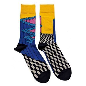The Strokes Unisex Adult Angles Socks / Yellow/Black/White